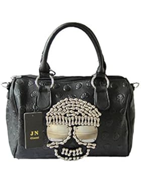 Handtasche mit Knochen Totenkopf Schultertasche