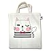 Produktbild Shirtracer Tiermotive Kind - Zwinkernde Katze - Unisize - Natural - XT500 - Jutebeutel kurzer Henkel