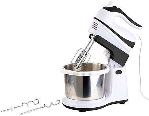 Rosenstein & Söhne Handmixer-Set: Rührständer, Edelstahl-Schüssel, 5 Stufen, Turbo, 500 W - 2