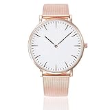 Fashion Armbanduhr, KEATTL Klassische Herrenuhr der Art- und Weisefrauen Armbanduhr-Stahlband-Quarz-beiläufiges Armband (golden)