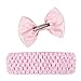 iiniim Baby Girls Newborn Infant Tutu Romper Outfit Clothing with Bowknot Hair Clips Headband Pink 3-6 Months