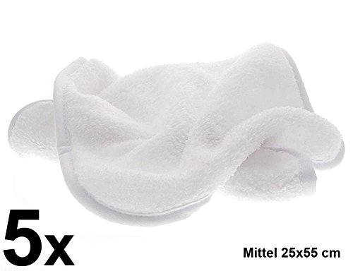 Kosmetik Kompressentuch 25x55 cm, flauschige Mikrofaser für Kosmetikstudio, Kosmetikbehandlungen, Kosmetex Kosmetiktuch, 5x Mittel