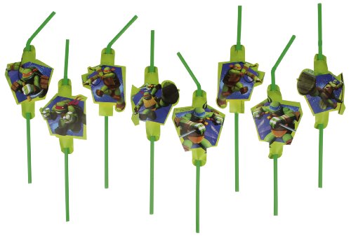 101-teiliges * TEENAGE MUTANT NINJA TURTLES * für Party und Geburtstag mit bis zu 8 Gästen: Teller, Becher, Servietten, Partytüten, Tischdecke, Einladungen, Trinkhalme, Luftschlangen, Luftballons, u.v.m. von Riethmüller // Deko Fest Kinder Geburtstag Kindergeburtstag Party - 6