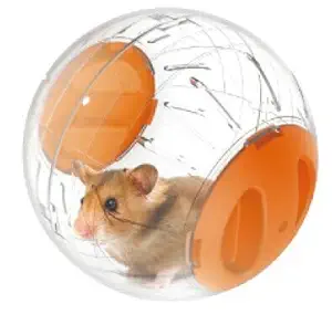 JUILE YUAN Silent Hamster Mini Running Activity Exercise Ball 4.72 inch Toy Transparent Hamster Ball Dog Special Toy Ball Small Animals Cage Accessories (Orange)