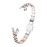 VRTUR Damen Armband Exquisite Shiny Hand Kette Silber Kristall Armbänder für Frauen Mädchen Schmuck Zubehör Geschenk, Größe Einstellbar (,Rose Gold)