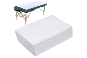 OHMILL 10PCS White Disposable Bed Covers - Massage Table Pads, Spa & Hotel Bed Linens, Facial & Waxing Underpads