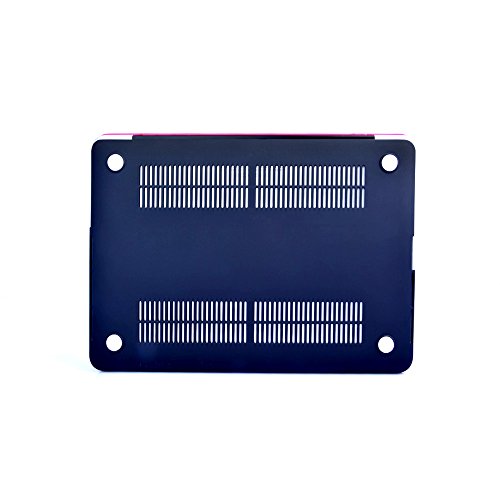 Macbook Pro 13 Retina Hülle Case Tastaturschutzfolie Displayschutzfolie 3 in 1 Kit, TECOOL [Ultra Dünn Serien] Leder Hartschale Schutzhülle Case für MacBook Pro 13.3 Zoll mit Retina Display Modell: A1425 und A1502 – Heißes Rosa - 8