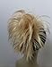 New Claw Clip in Tousled style short Synthetic Hairpieces with 3 soft wired Bun Scrunchies Scrunchy Straight Updo Hairdo Blonde (Light Blonde fully mixed #16/613)