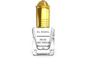 GÉNÉRIQUE El Nabil Musc Abu Dhabi, Parfum Oriental, Notes de Romarin, Bergamote, Rose et Vanille, 5ml