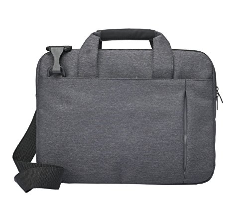 Business-Laptoptasche für 13,3 Zoll Notebook mit Tragegurt und Schlaufe zur Befestigung an Koffer, Trolley-Handgepäck (Modell: Cannes, schwarz)