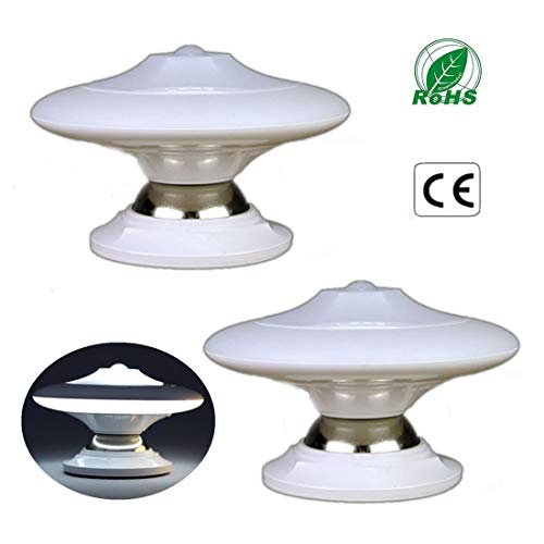 Preisvergleich Produktbild Bewegungssensor Nachtlicht USB Wiederaufladbare Menschlichen Körper Induktionslampe 360 Grad-umdrehung Intelligente Kreative Wandleuchte Warmweiß (2 stücke),2Packcoldwhite