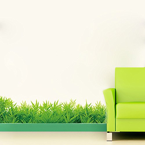 ufengke home Realista de la Hierba Verde Lushful Pegatinas de Pared Decorativo Extraíble DIY Vinilo Pared Calcomanías Haga un Mural de Aspecto Fresco en la Sala de Estar, Dormitorio, Baño, Borde