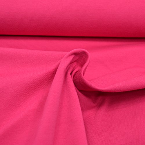 Jersey uni Stoff „Marie“ / Baumwoll-Jersey / Beste Öko-Tex Qualität / Meterware ab 50cm (08. Pink) - 2