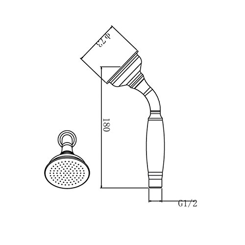 S R SUNRISE Handbrause der retro raindance Duschkopf messing Telefon-Stil verchromt SRSH04 - 5