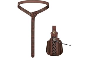 TOGHPUW Mittelalter GüRteltasche, Ledertasche Mittelalter, Mittelalterliche Lederbeutel, Vikinger GüRtel, Mittelalter GüRtel Mit Tasche (1)