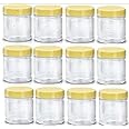 R.P.S 12Pieces Empty Acrylic Jar Transparent Cosmetic Container with Leakproof Inner lids for Lip Balms, Lip Scrubs, Body Butters, Eyeshadow, Makeup & DIY Cosmetics Beauty Products(Yellow, 100gm/ml)