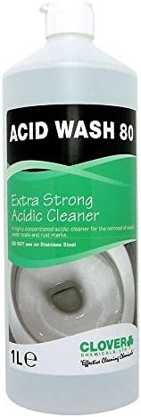 Clover Acid Wash 80 1Ltr Multi Purpose Acid Wash Descaler Stain Remove