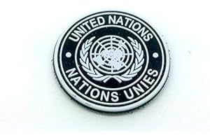 PATCH NATION United Nations Schwarz PVC Klett Emblem Abzeichen