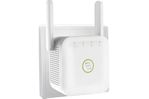 XIAOMGU 2024 Newest WiFi Extender, WiFi Booster, WiFi Repeater Covers Up to 3800 Sq.ft and 45 Devices, Internet Booster - with Ethernet Port, Quick Setup, Home Wireless Signal Booster, UK plug (White)