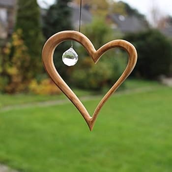 Amazon.de: großes Deko-Herz aus Naturweide, rustikal, 55x60 cm