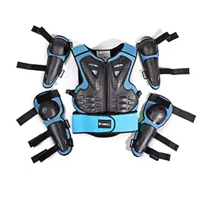 Kids Motorcycle Riding Protective Gear Armor Suit for Motocross Cycling Skiing Skateboarding Roller Skating (Blue)