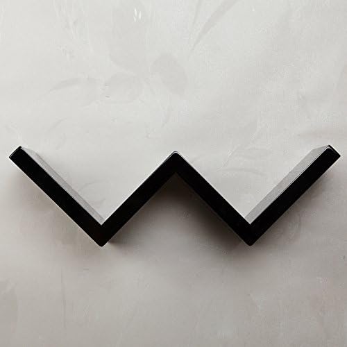 W-Type Ladder-Type Partition Wall Creative Wall Partitions Shelves Shelf Shelves Wall, Black, 54 * 15 * 1.8Cm