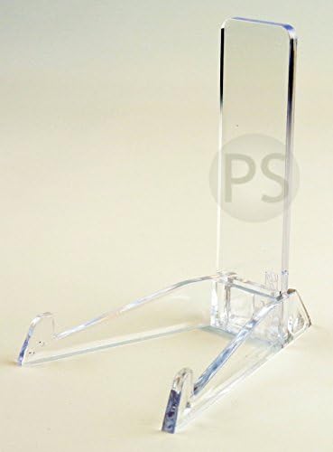 Leeds Display : VS12CB : Box of 3 Vertical Plastic Stands : Clear : Small : 12.5, 4" : Plate Support