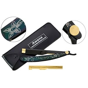 Awans Italian Design Straight Cut Throat Razor with Titanium Black Handle - Professional Barber Style Swing Lock Razor… - Image 5