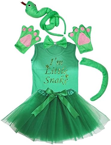 Cutie Headband Bowtie Tail Gloves Shirt Skirt 6pc Girl Costume 1-8y