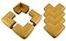 8 x AKORD® BABY SAFETY CORNER PROTECTORS FOR DESK TABLE FURNITURE - SAFE FOR CHILD/KIDS (Light Brown)