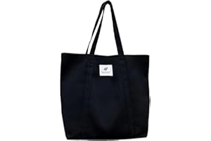 Azonelife Bolsa Grande de Mano de Pana, Bolso Tote Mujer, Bolsa de Tela Mujer, Mujer Bolso de Mano Lona Tote Bag, Bolsa de Hombro Grande Reutilizable de Compras Casual para Trabajo, Escuela