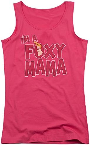 Johnny Bravo - Juniors Foxy Mama Tank Top, XX-Large, Hot Pink
