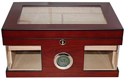 HUMIDORO Hold 100 Cigars - Glass Top - Digital Hygrometer
