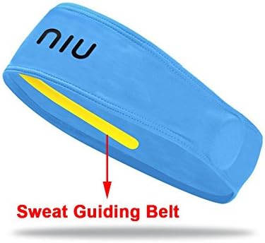 NIU Wireless Bluetooth Headband With Bluetooth Stereo Removable Headphone And Sweat Guiding Belt Perfect For Fitness Sports Air Travel Meditation Relaxation And Sleep (blue)