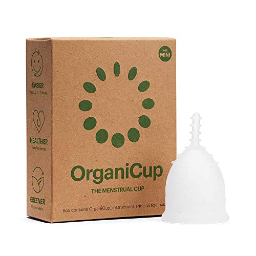 Copa menstrual OrganiCup - Talla Mini - Ganadora del los AllergyAwards 2019 - Aprobada por la FDA - Silicona suave, flexibe y reutilizable de grado medicinal ...