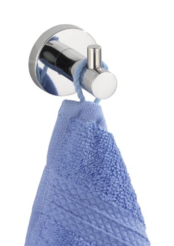 WENKO 17816100 Power-Loc Wandhaken Elegance - Befestigen ohne bohren, Zinkdruckguss, 4 x 5 x 4 cm, Chrom