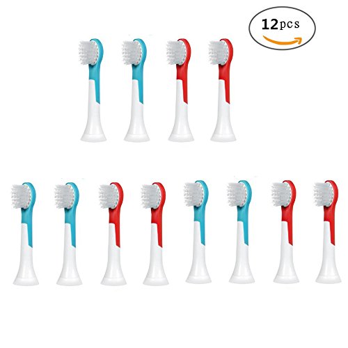 Preisvergleich Produktbild u-prime ® Standard Ersatz Bürstenköpfe Kompatibel mit Elektrische Zahnbürste Philips Sonicare für Kinder Mini rs950 HX9342 P, vollständig geeignet für folgende Philips Modelle: Sonicare DiamondClean, EasyClean, FlexCare, FlexCare Platinum, FlexCare +, HealthyWhite, HealthyWhite +, HydroClean, 2 Serie Plaque Control, 3 Serie Gum Health, Plaque Control und powerup- 12 zählt (3er Pack).