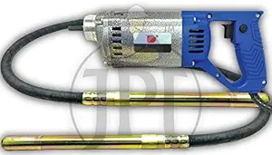 JPT 1250W Heavy Duty Concrete Needle Vibrator, 13000 Vibrations per Minute (with 1.5 m and 3 m Needles Set)