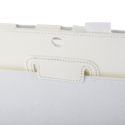 gada – Samsung Galaxy Tab 3 10.1 P5200 P5210 P5220 PREMIUM ULTRA SLIM Leder-Imitat tasche in weiß mit praktischer Standfunktion inkl. kostenloser Displayfolie und Touch Pen - 4