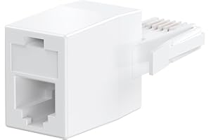 Uvital BT to RJ11 Cable Adapter, British Modular Standard Plug Male to Metric RJ11 Female, 4 Wire Converter for BT UK Landline Phone, Modem Extender