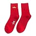 Produktbild YWLINK Winter Frauen Warme Rote Baumwolle Stickerei Socken Damen Weihnachtsgeschenk Mode