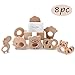 Produktbild Promise Babe 8pc Holzring Tier Anhänger Kit Diy Beißring Krankenpflege Zubehör Waschbär Eule des Hölzernen Lgels Baby Zahnen Spielzeug Monterey Toys