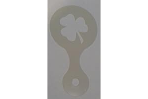 BODY ART DESIRE 2 x Shamrock coffee/cappuccino stencils reusable many times present gift fundraising Irish Ireland St Patricks 6 nations rugby Internationals