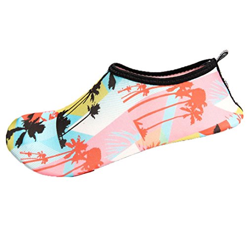 Preisvergleich Produktbild Aquaschuhe Unisex Badeschuhe Badelatschen Damen Wasserschuhe Herren Surfschuhe Sommer Strandschuhe Schwimmbadschuhe Sandalen Outdoorschuhe Schwimmschuhe Barfuß Schuhe LMMVP (39-40 EU, Schwarz)