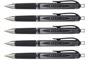 Faber-Castell Uniball Lot de 5 stylos gel Impact RT UMN 15210S N, noirs