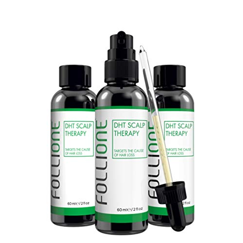 follione DHT cuero cabelludo Terapia - tres mes suministro. regrow pérdida de cabello de DHT & alopecia. generar crecimiento del cabello y evitar más Balding.