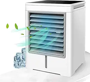Personal Air Cooler, Portable Evaporative Conditioner with 3 Wind Speeds Touch Screen Small Desktop Cooling Fan, Mini Air Conditioner Fan for Home, Bedroom Room, Office, Dorm, Car, Camping Tent