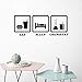 Produktbild yiyiyaya Wissenschaft Kunst Eat Sleep Chemie Piktogramm Vinyl Wall Decal Lehrer pädagogische abnehmbare Wandaufkleber Teen Anderen Farben 42X112 cm
