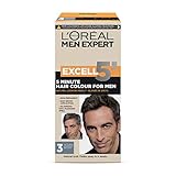 champu colorante canas hombre Para atenuar las canas L\'Oréal Paris Excell 5 Gel Crema Recolorante, Tono: 3 Moreno Natural