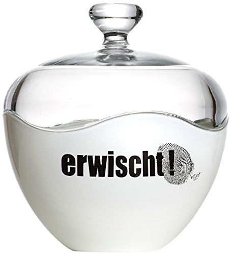 Ritzenhoff & Breker 680980 Glasdose Erwischt!, 13 x 15 cm, weiß
